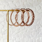 Lot de 4 joncs bouddhistes - champagne
