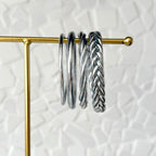 Lot de 4 joncs bouddhistes - silver