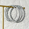 Lot de 4 joncs bouddhistes - silver