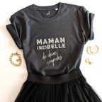 T-shirt Maman Rebelle de.. Crapules - gris (à personnaliser)