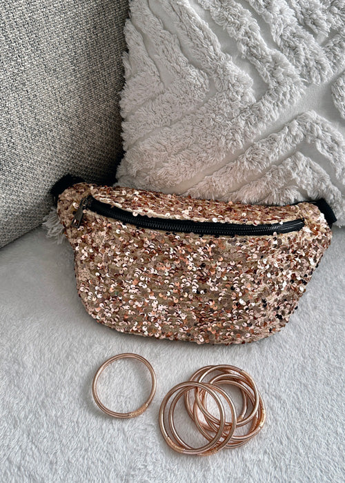 Sac banane à sequins Taylor - champagne