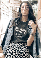 T-shirt Maman Rebelle de.. Crapules - gris (à personnaliser)