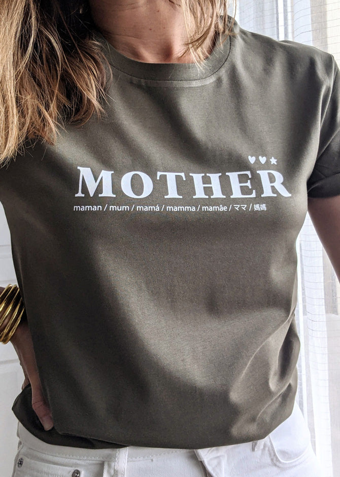 T-shirt Mother - kaki (à personnaliser)