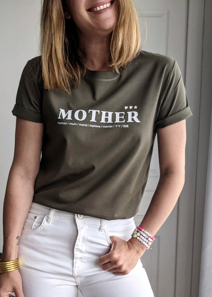T-shirt Mother - kaki (à personnaliser)