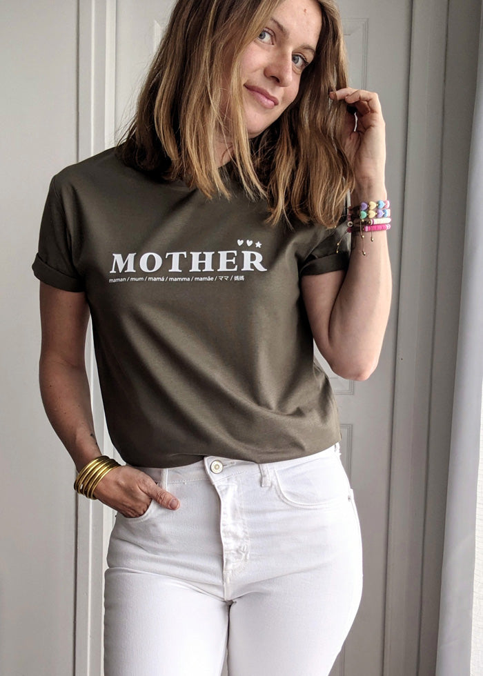 T-shirt Mother - kaki (à personnaliser)