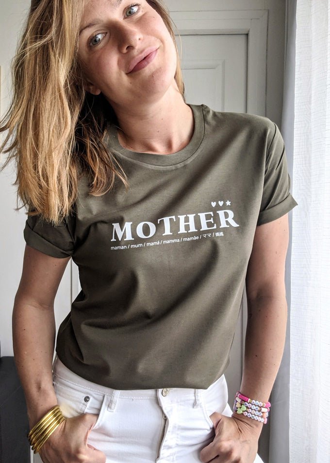 T-shirt Mother - kaki (à personnaliser)