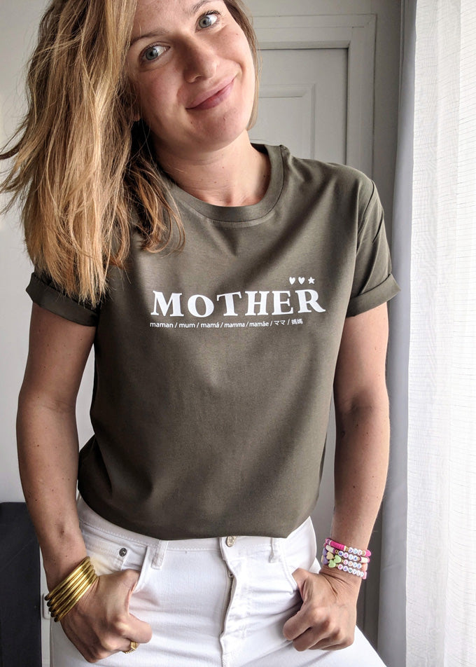 T-shirt Mother - kaki (à personnaliser)