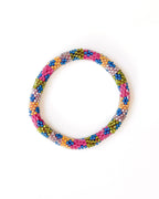 Bracelet népalais #77 (rose, bleu et vert)